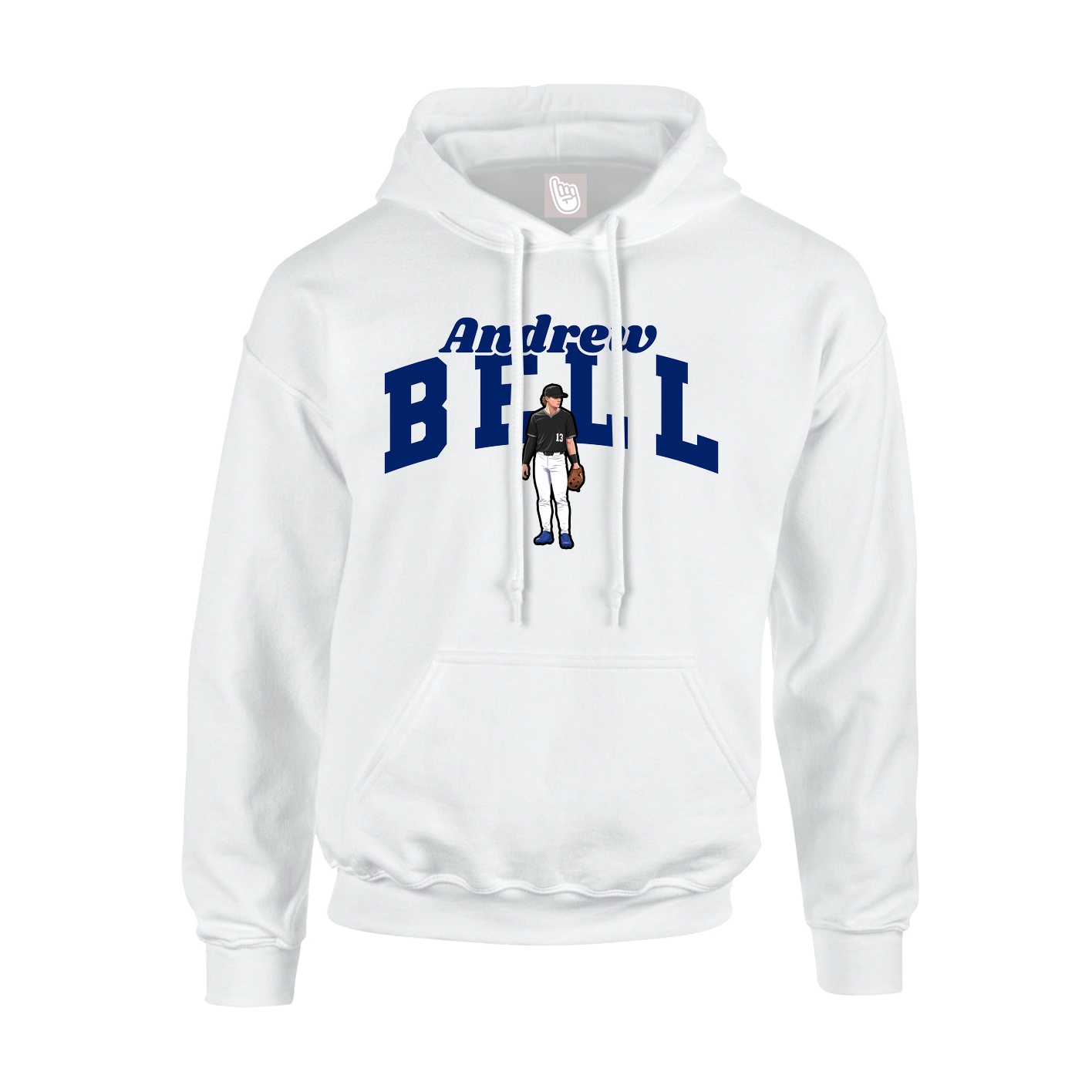 Youth Hoodie — Signature Arch in White