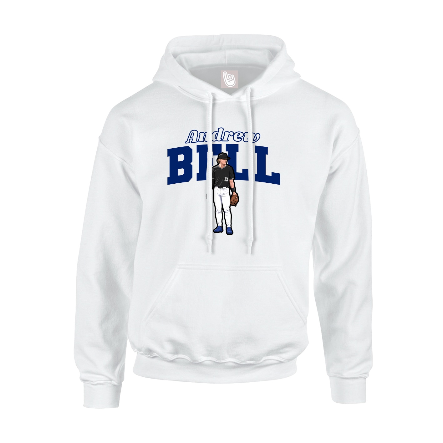 Hoodie — Name Arch in White