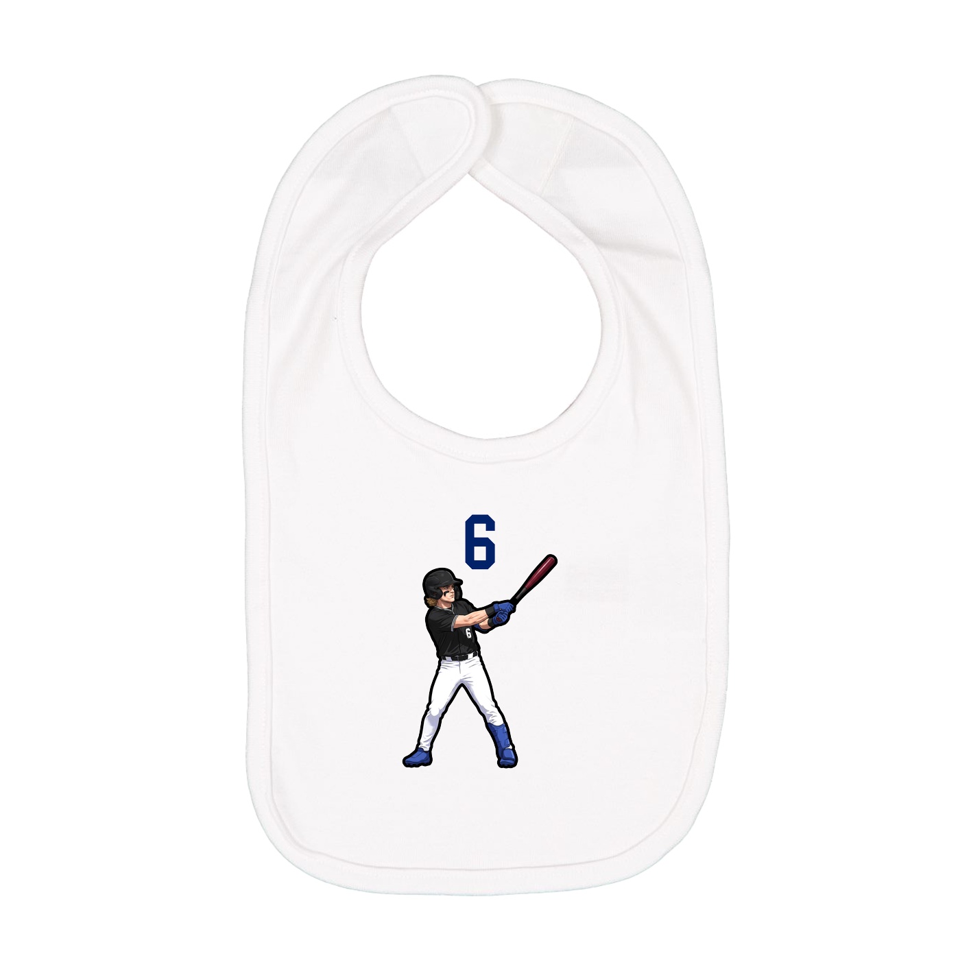 Infant Bib — Number Top in White