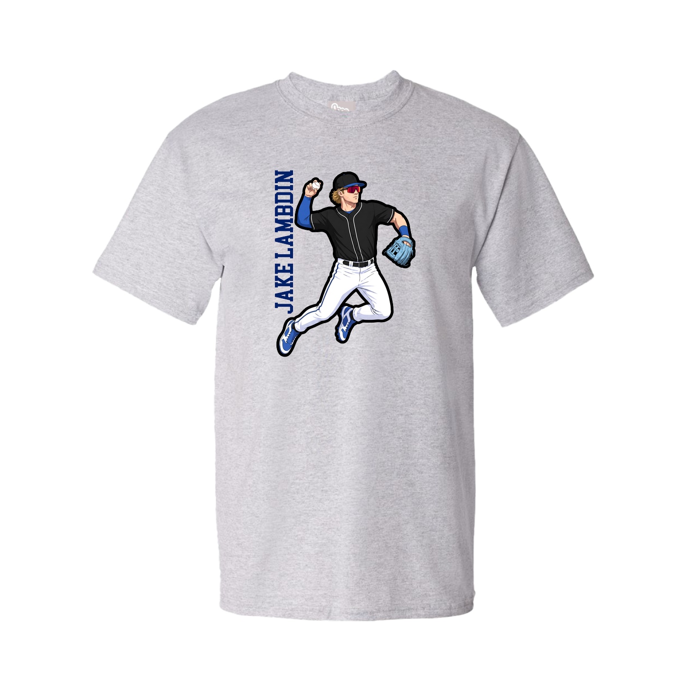 Tee — Name Vertical in Grey