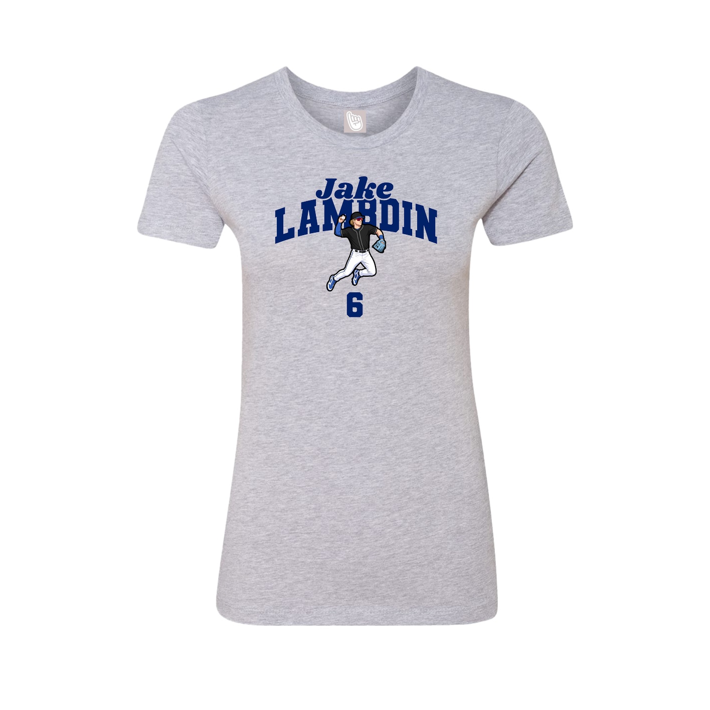 Fitted Women's Tee — Signature Arch in Grey