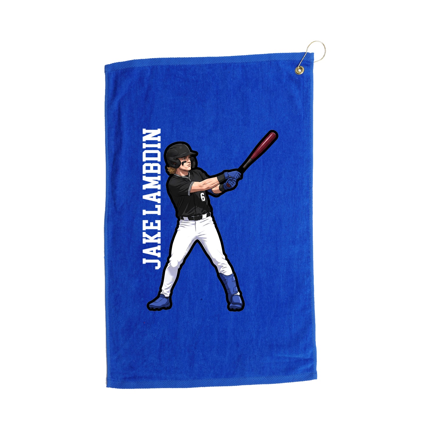 Golf Towel — Name Vertical in Royal