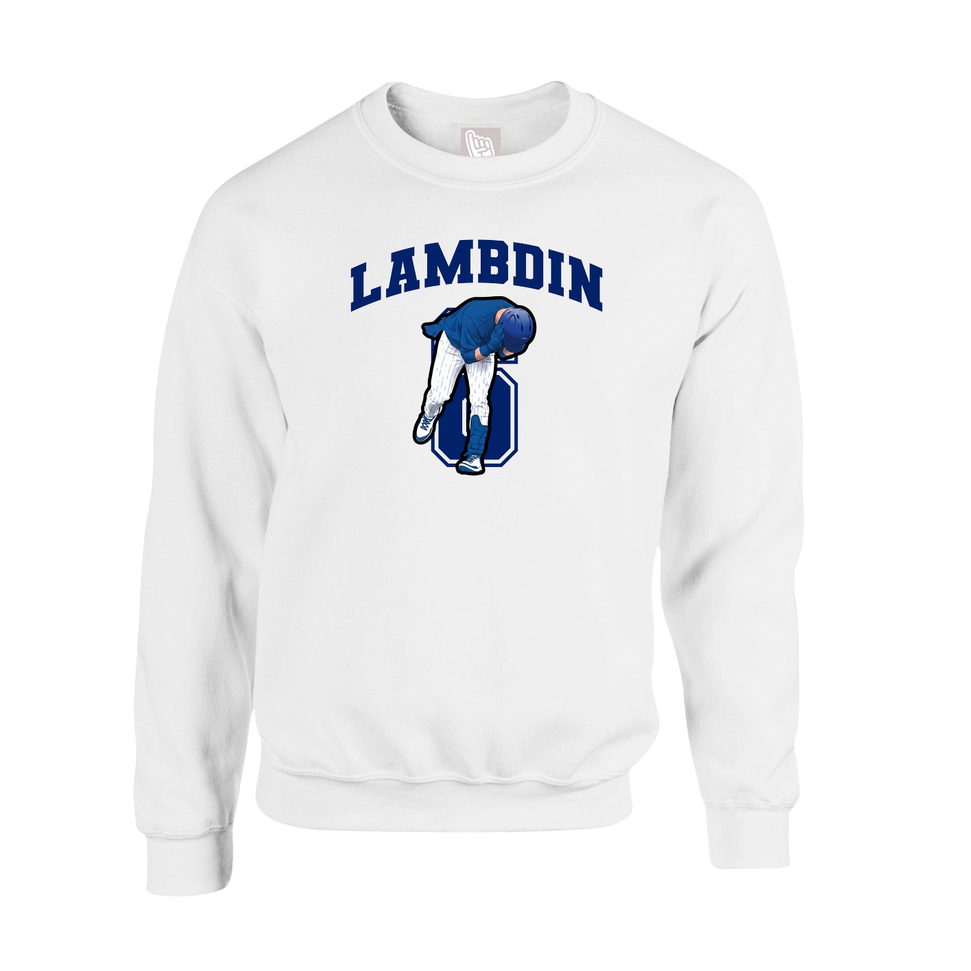 Fleece Crew — Number in White