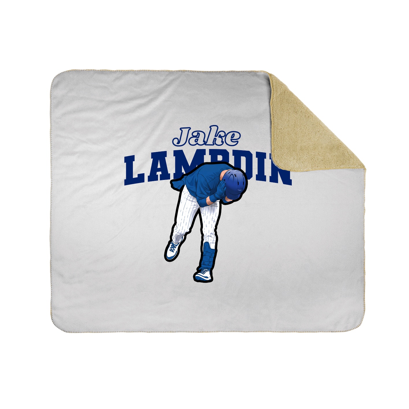 Throw Blanket — Name Arch in White