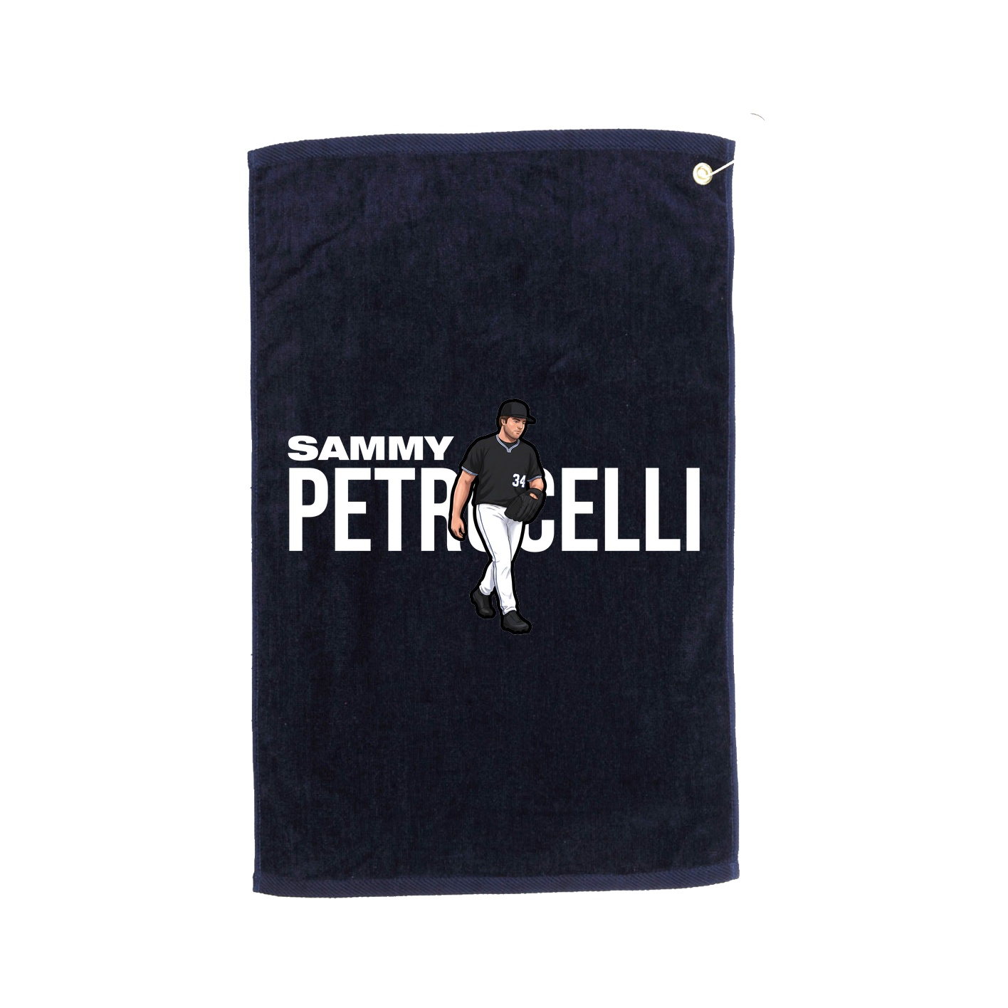 Golf Towel — Player Name in Navy