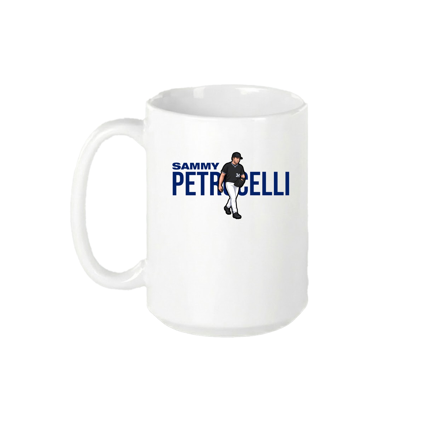 15oz Coffee Mug — Player Name in White