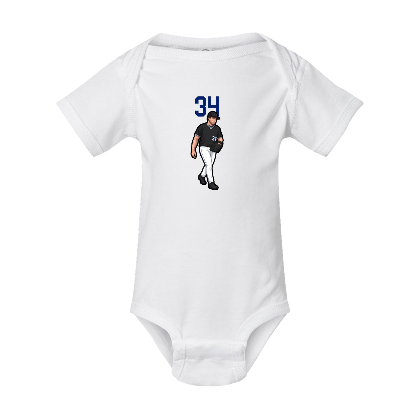 Baby Onesie — Number Top in White