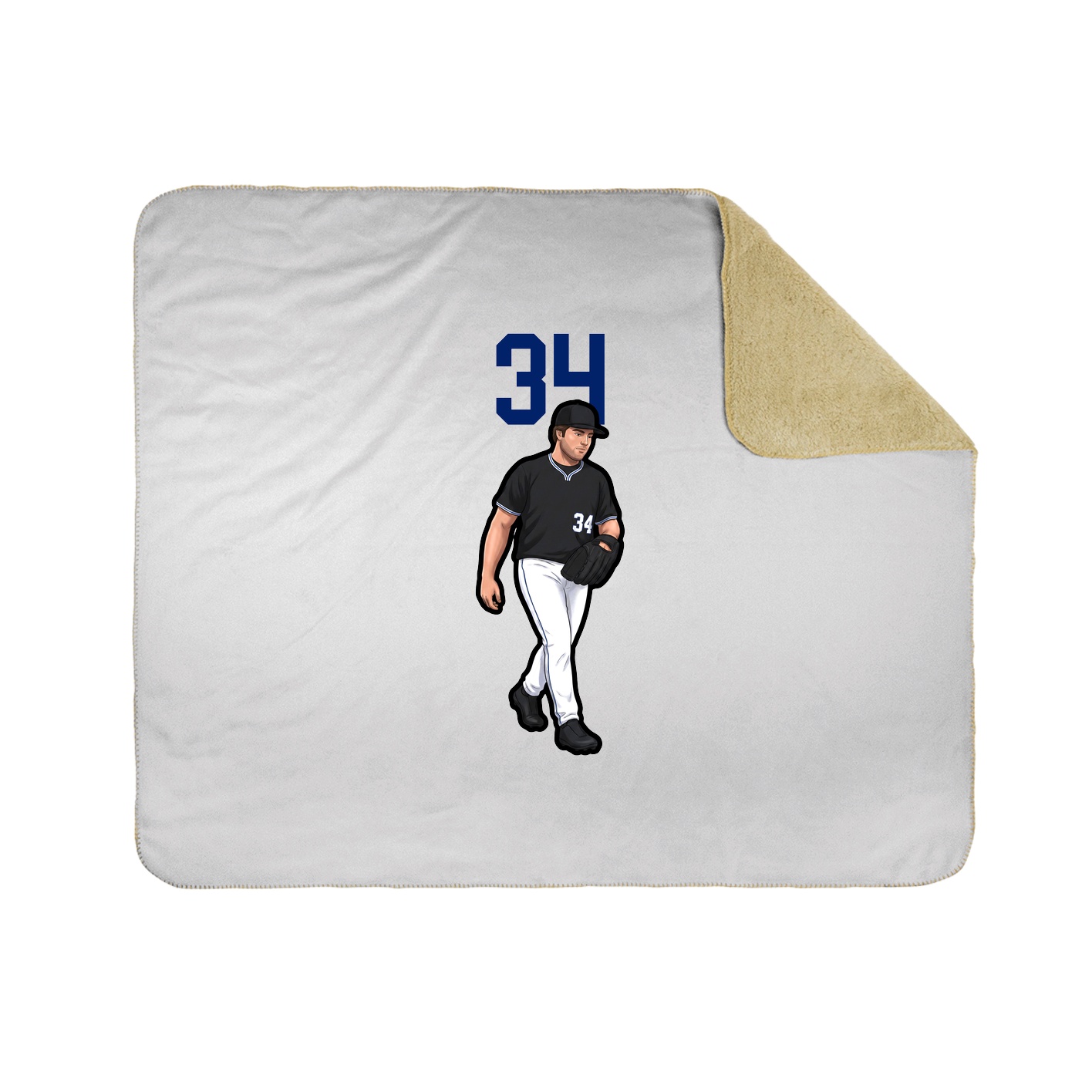 Throw Blanket — Number Top in White