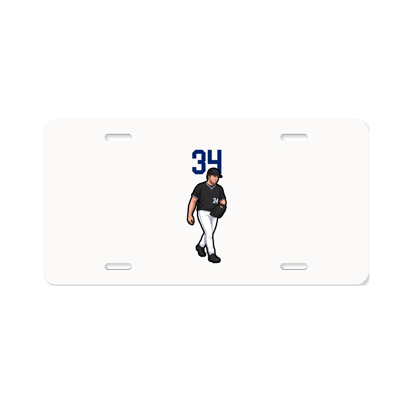 License Plate — Number Top in Classic