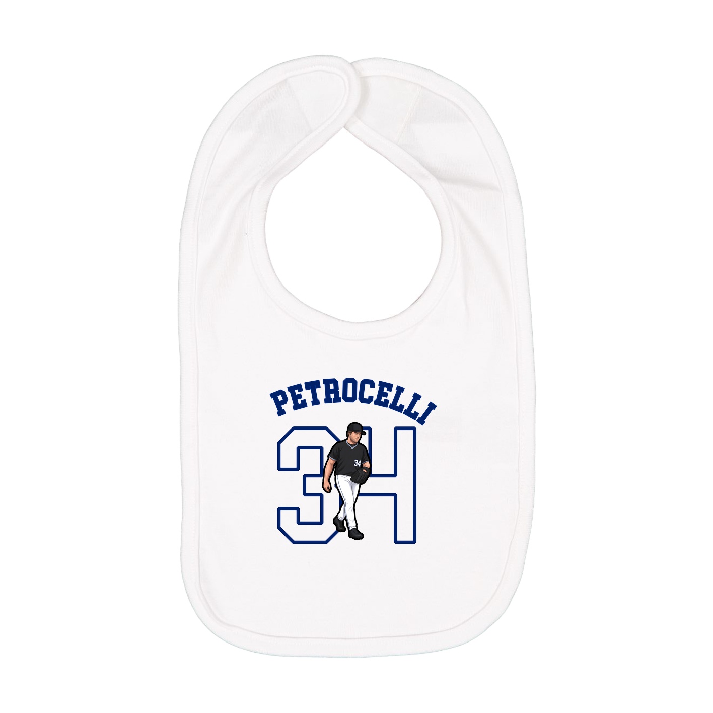Infant Bib — Shirsey Arch in White