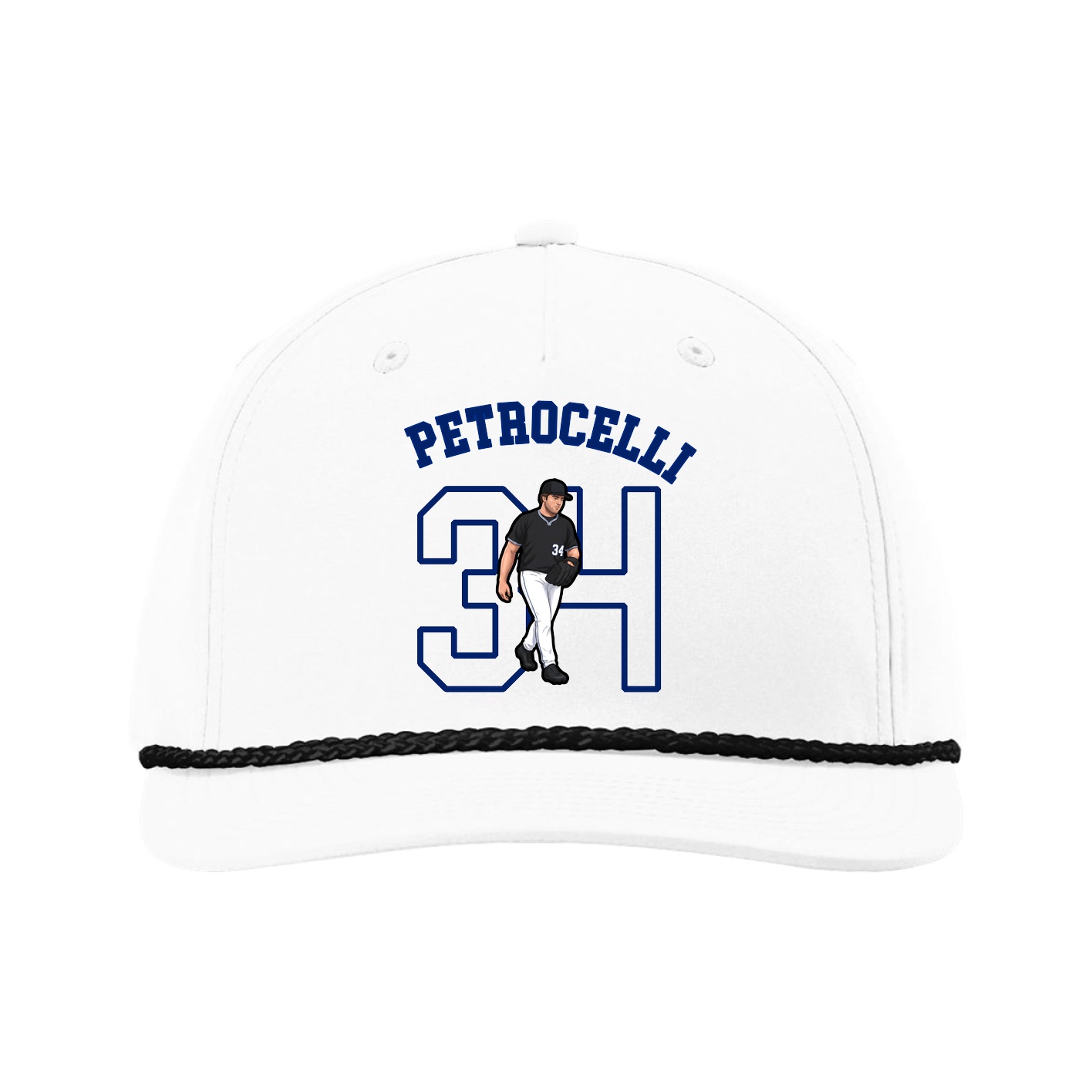 Five-Panel Classic Rope Cap — Shirsey Arch in White