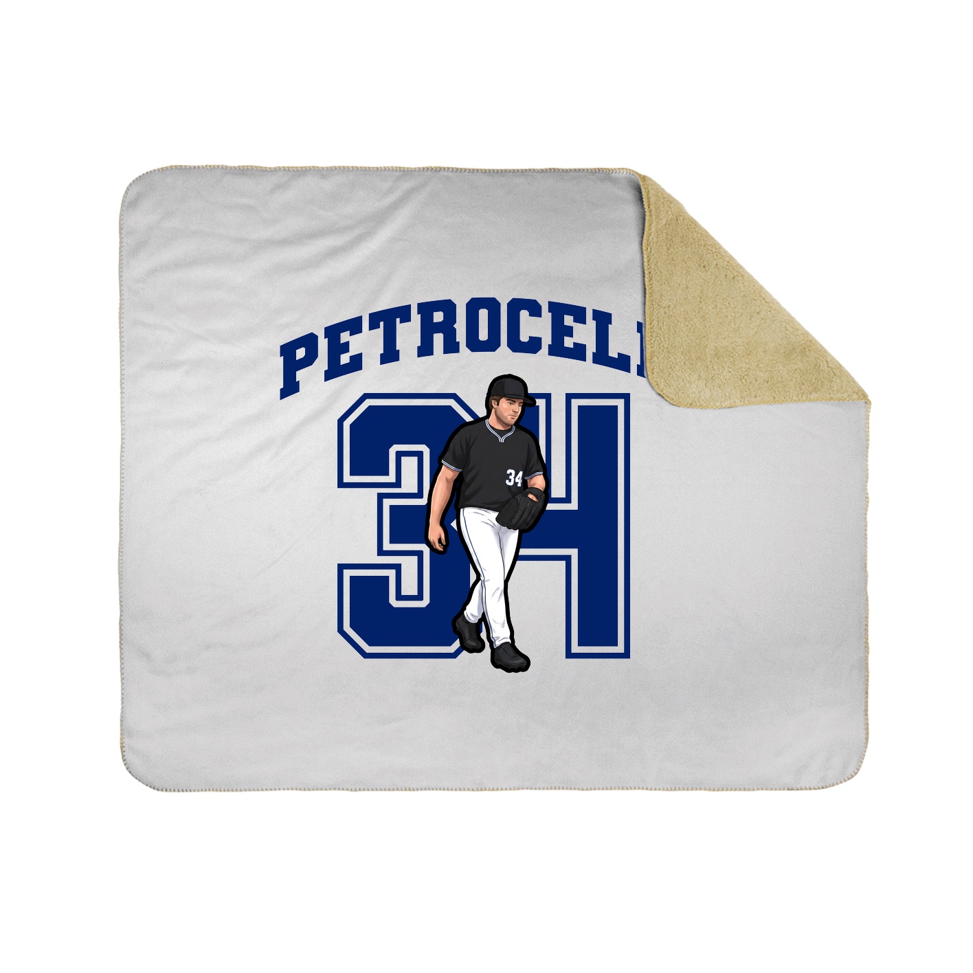 Throw Blanket — Number in White
