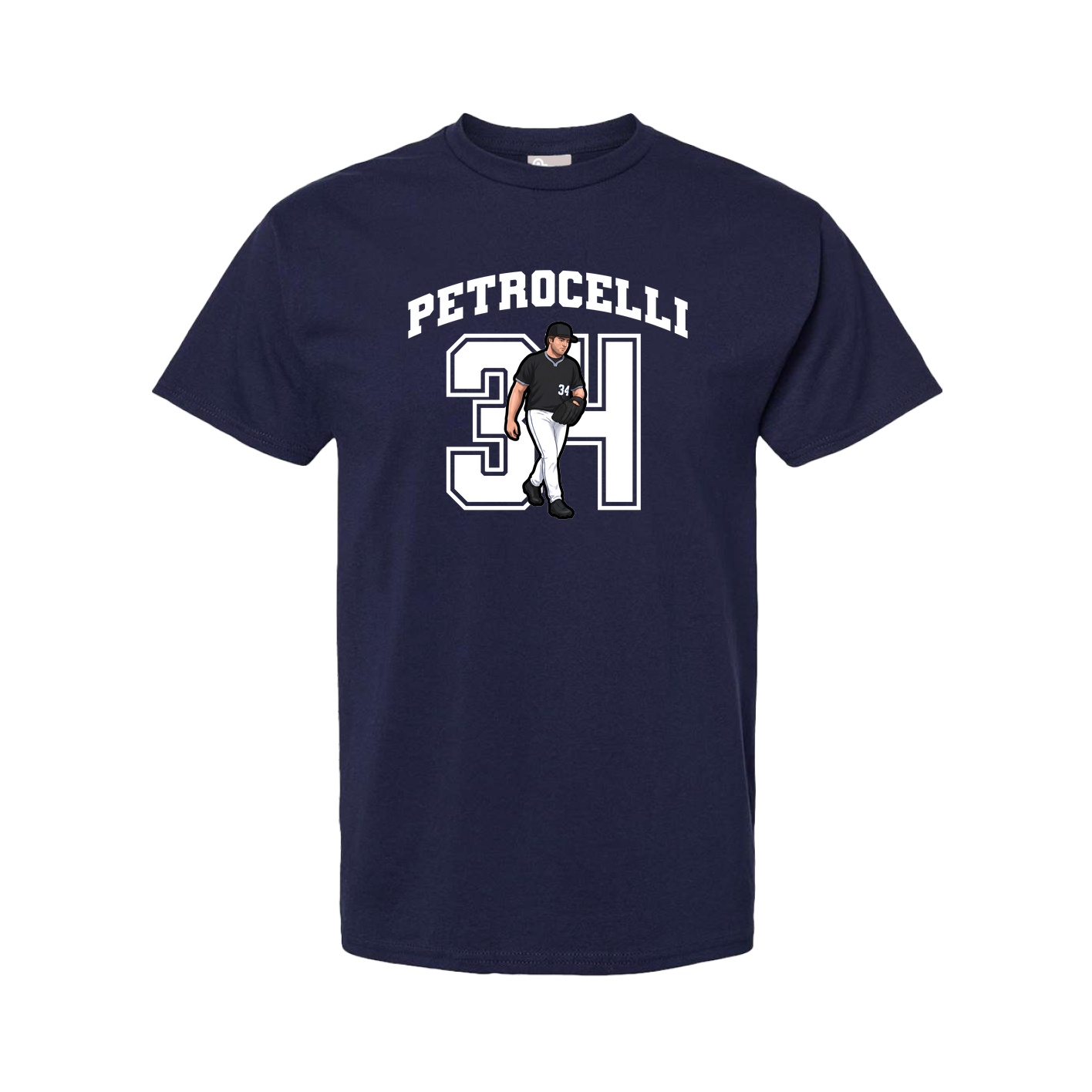 Youth Tee — Number in Navy