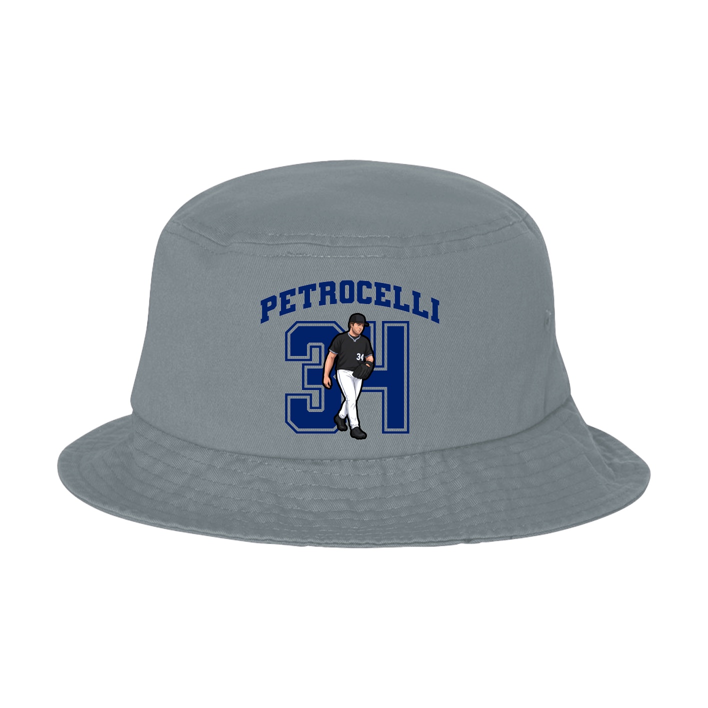 Bucket Cap — Number in Grey