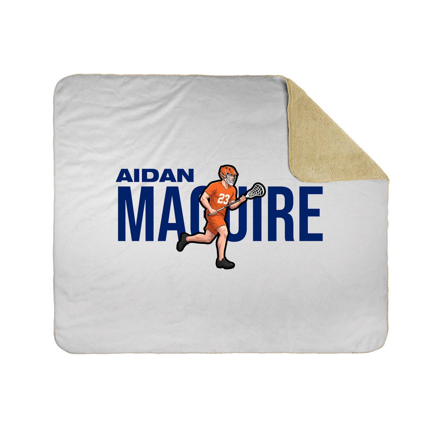 Throw Blanket — Player Name in White