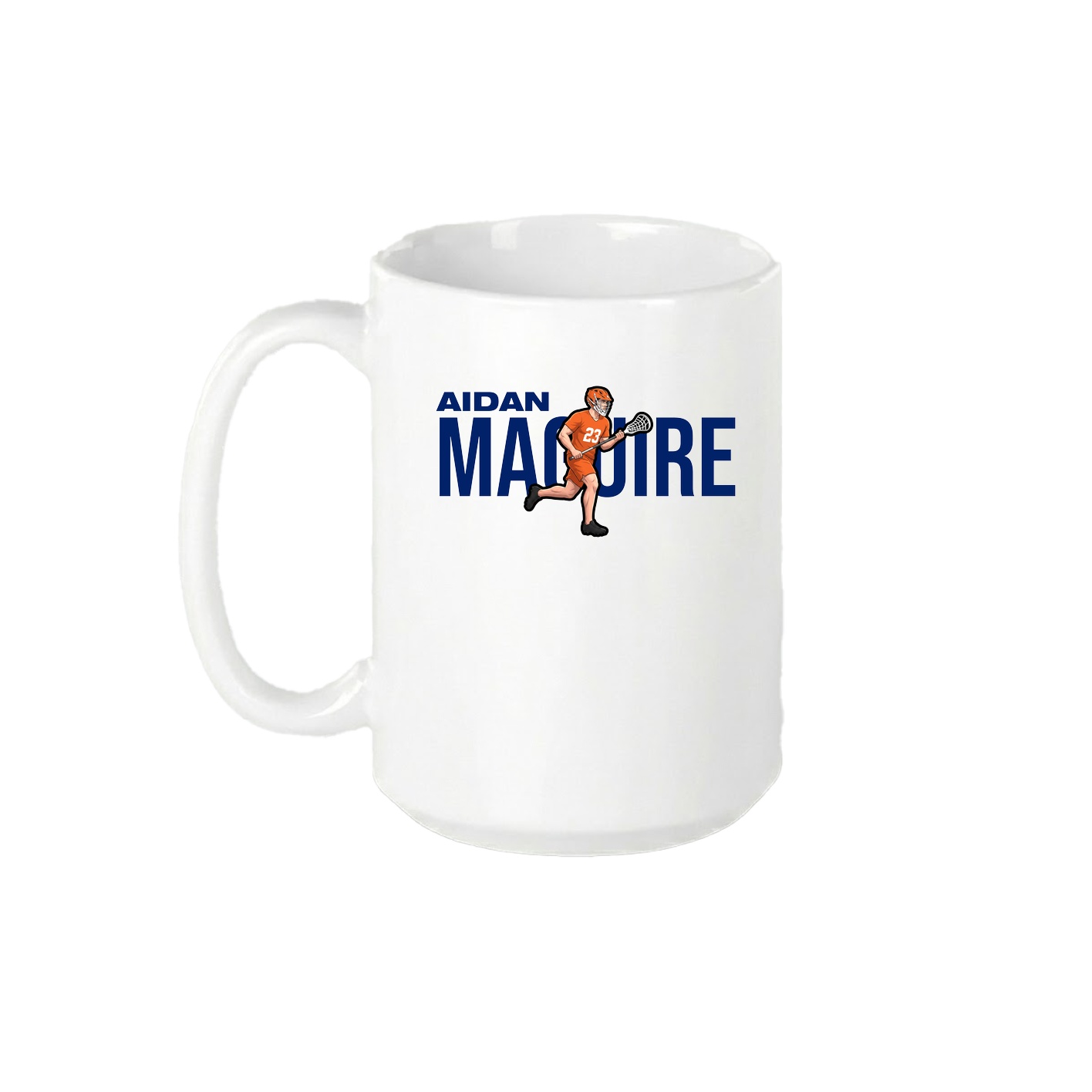 15oz Coffee Mug — Player Name in White