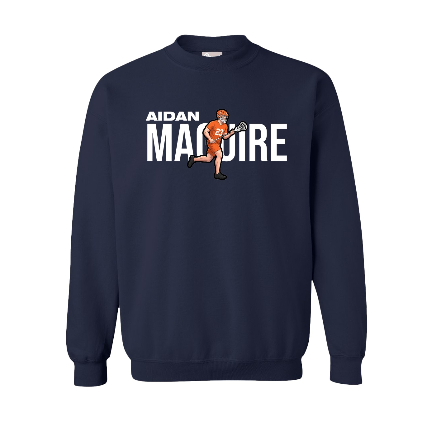 Fleece Crew — Player Name in Navy