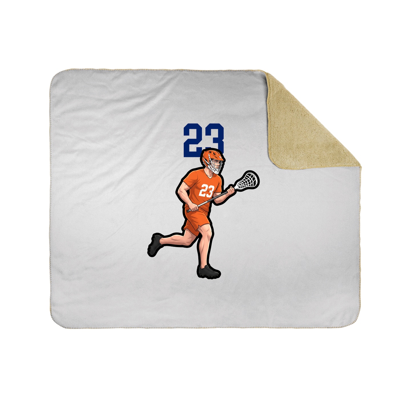 Throw Blanket — Number Top in White