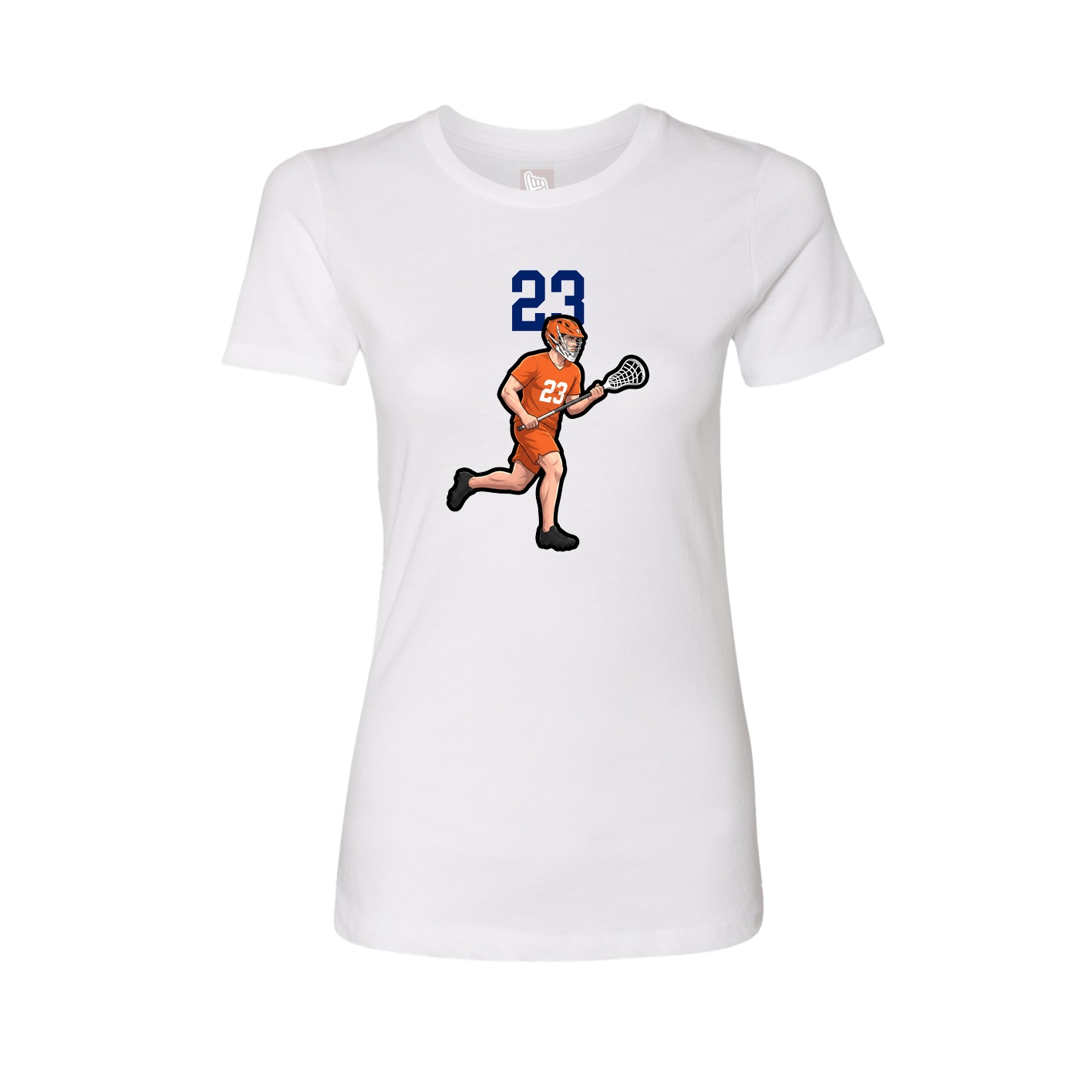 Fitted Women's Tee — Number Top in White