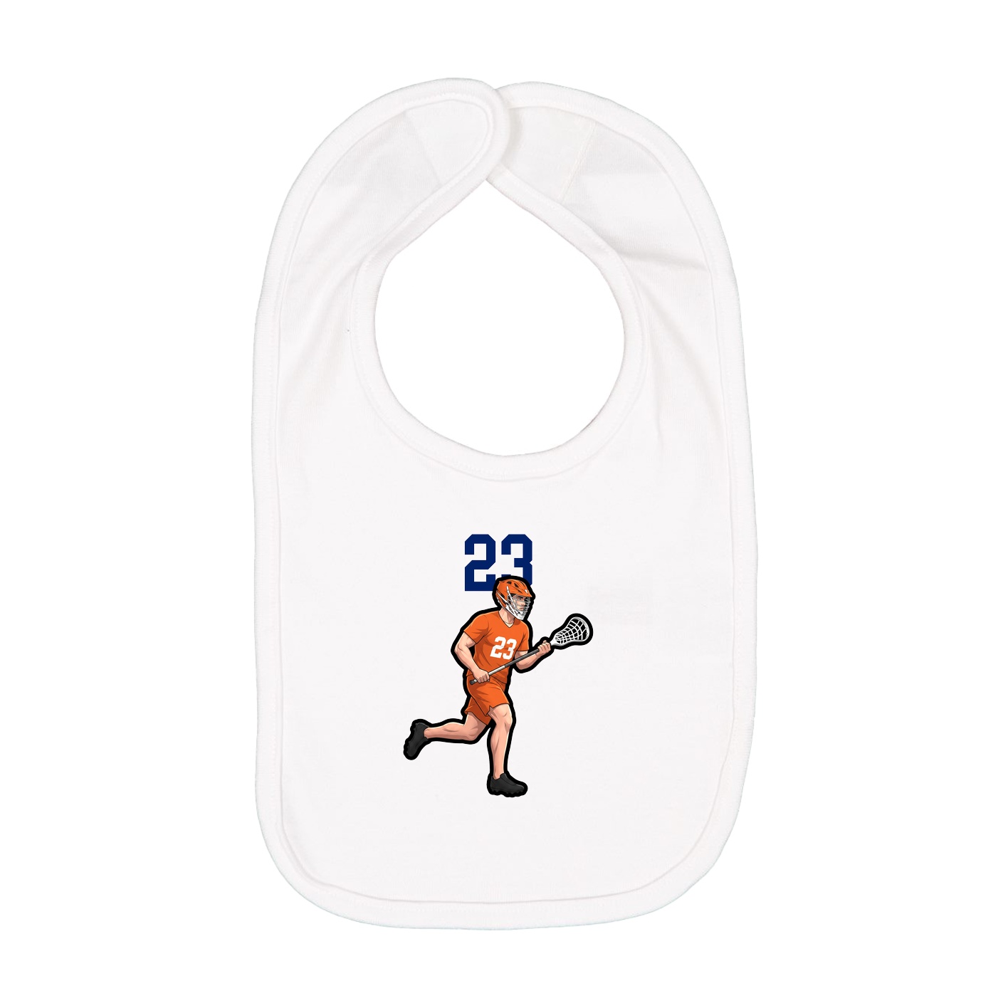 Infant Bib — Number Top in White