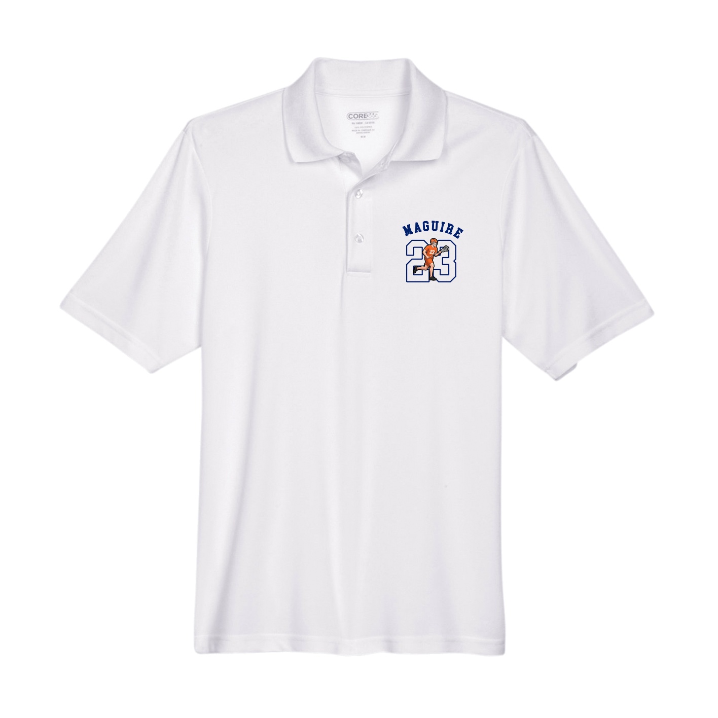 Performance Polo — Shirsey Arch in White