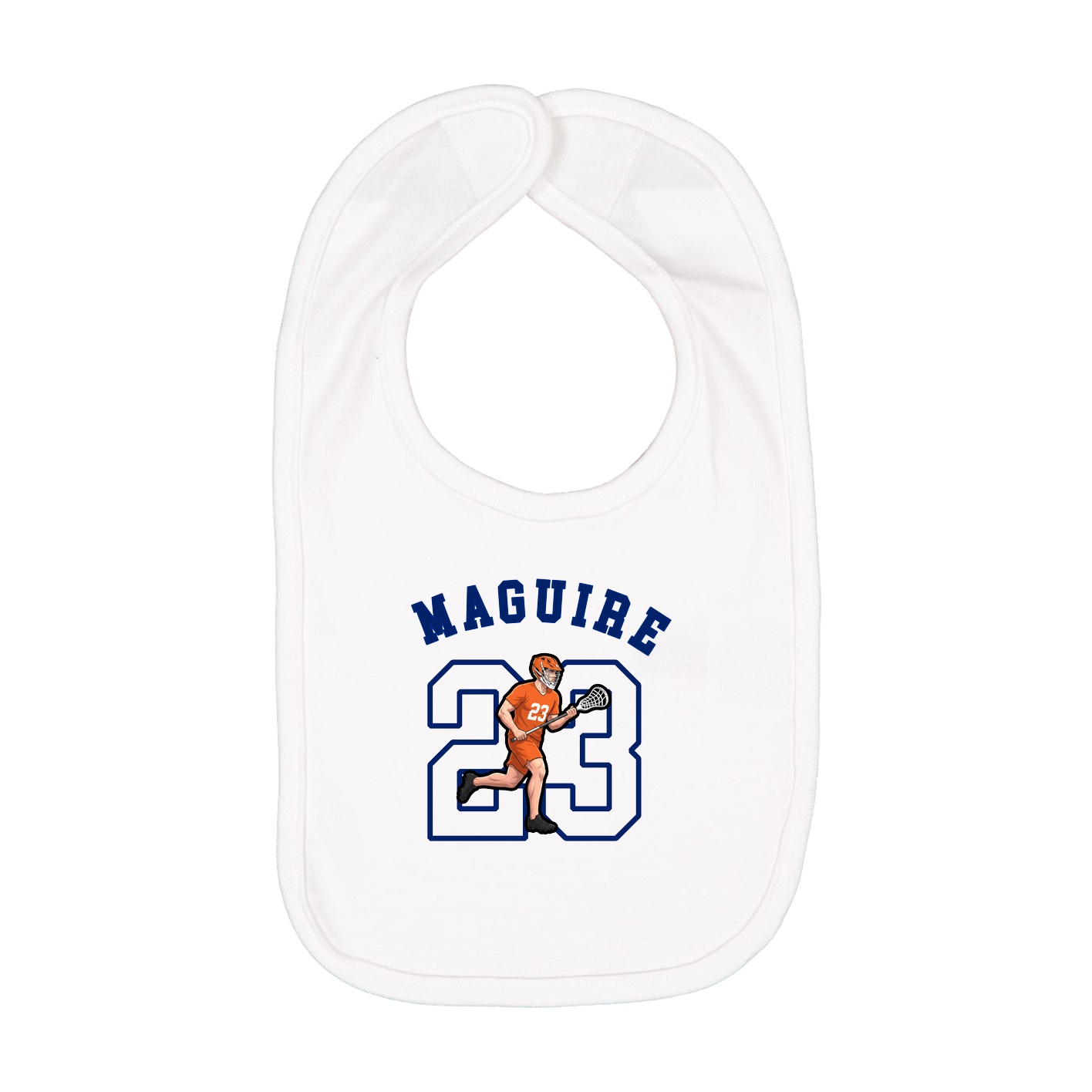 Infant Bib — Shirsey Arch in White