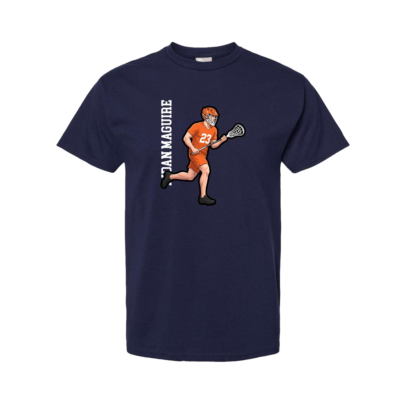 Youth Tee — Name Vertical in Navy