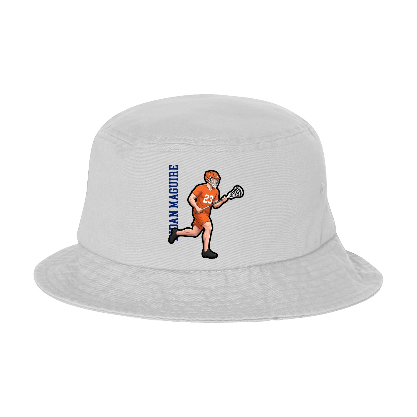 Bucket Cap — Name Vertical in White
