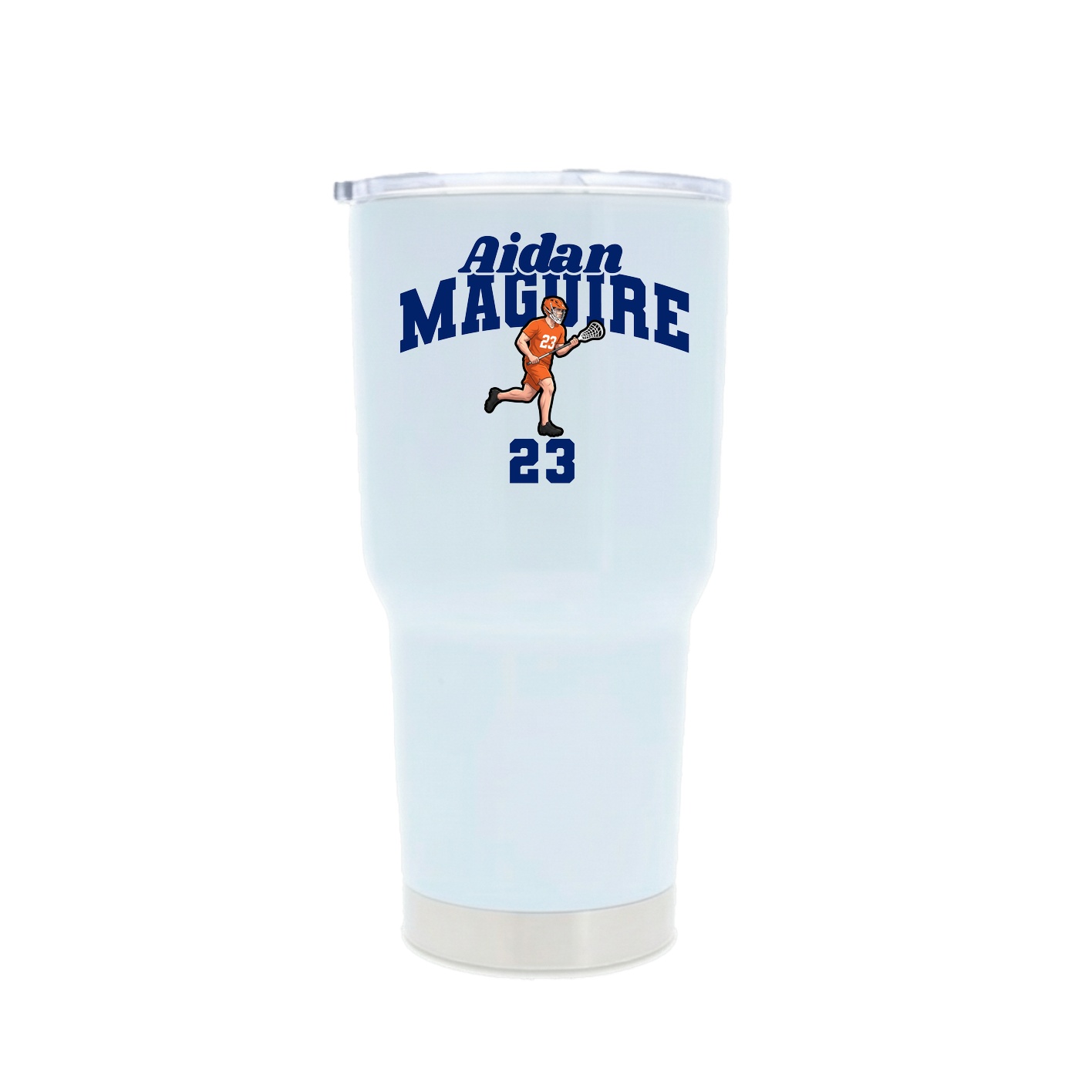 30oz Stainless Steel Tumbler — Signature Arch in White