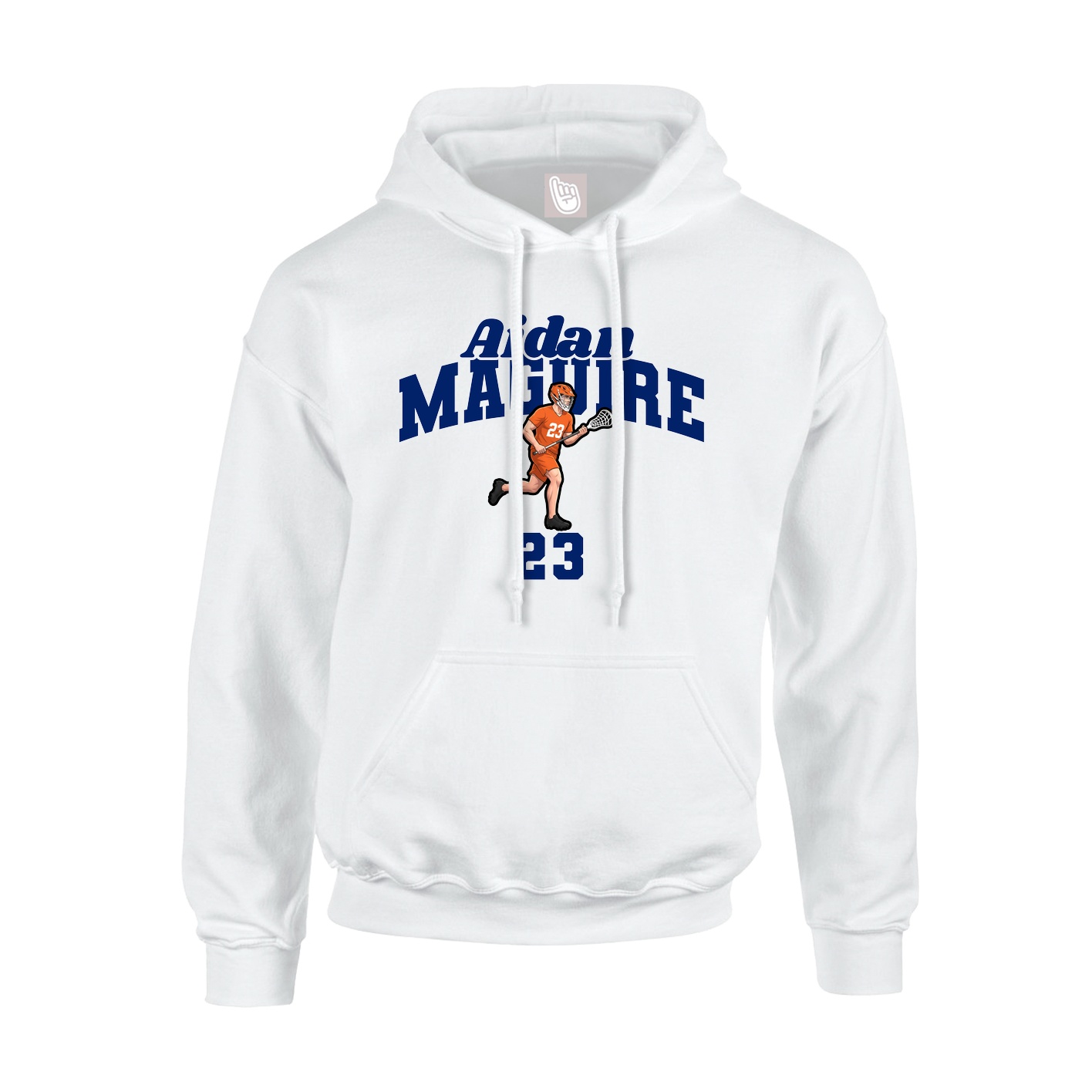 Hoodie — Signature Arch in White