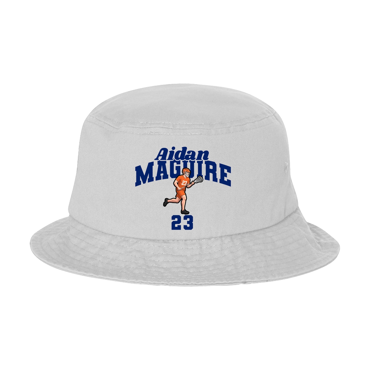 Bucket Cap — Signature Arch in White