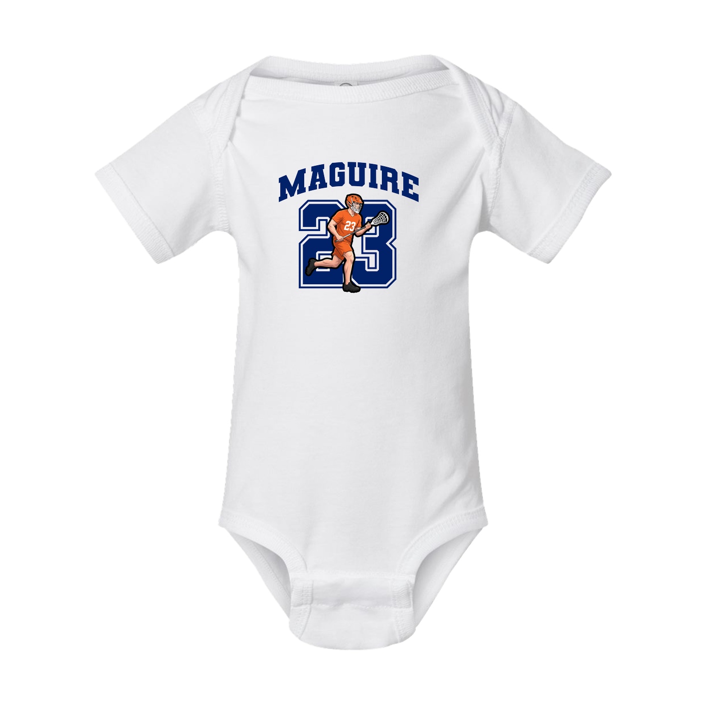 Baby Onesie — Number in White