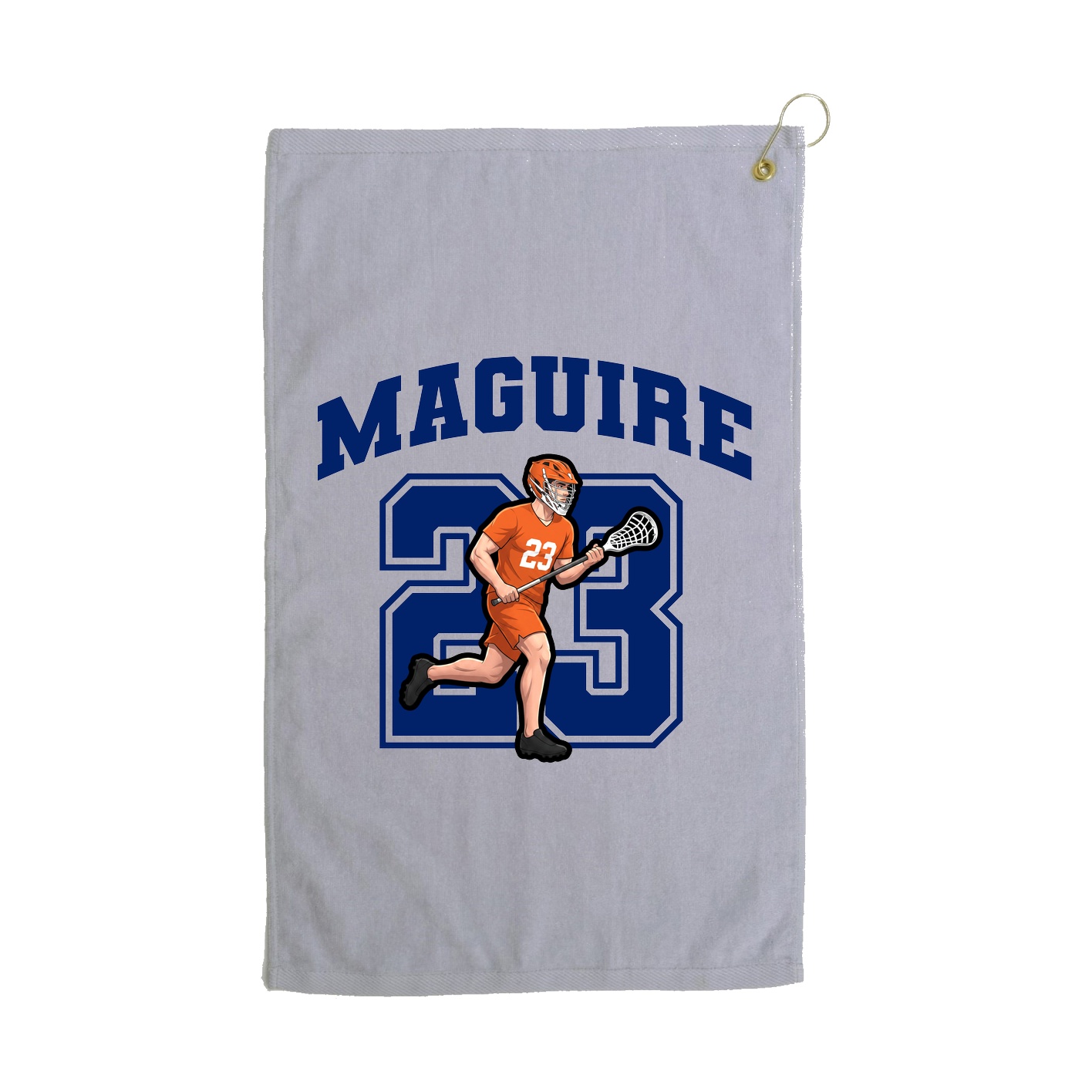 Golf Towel — Number in Grey