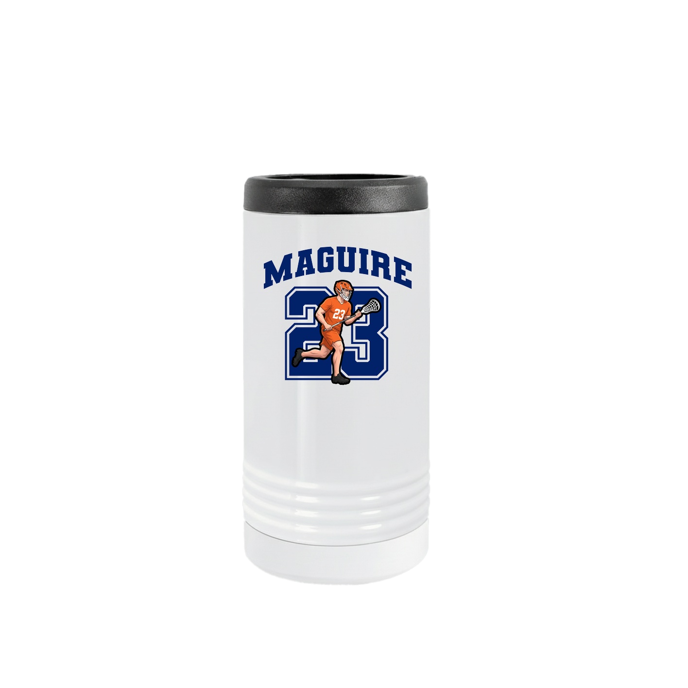 Slim Beverage Holder — Number in White