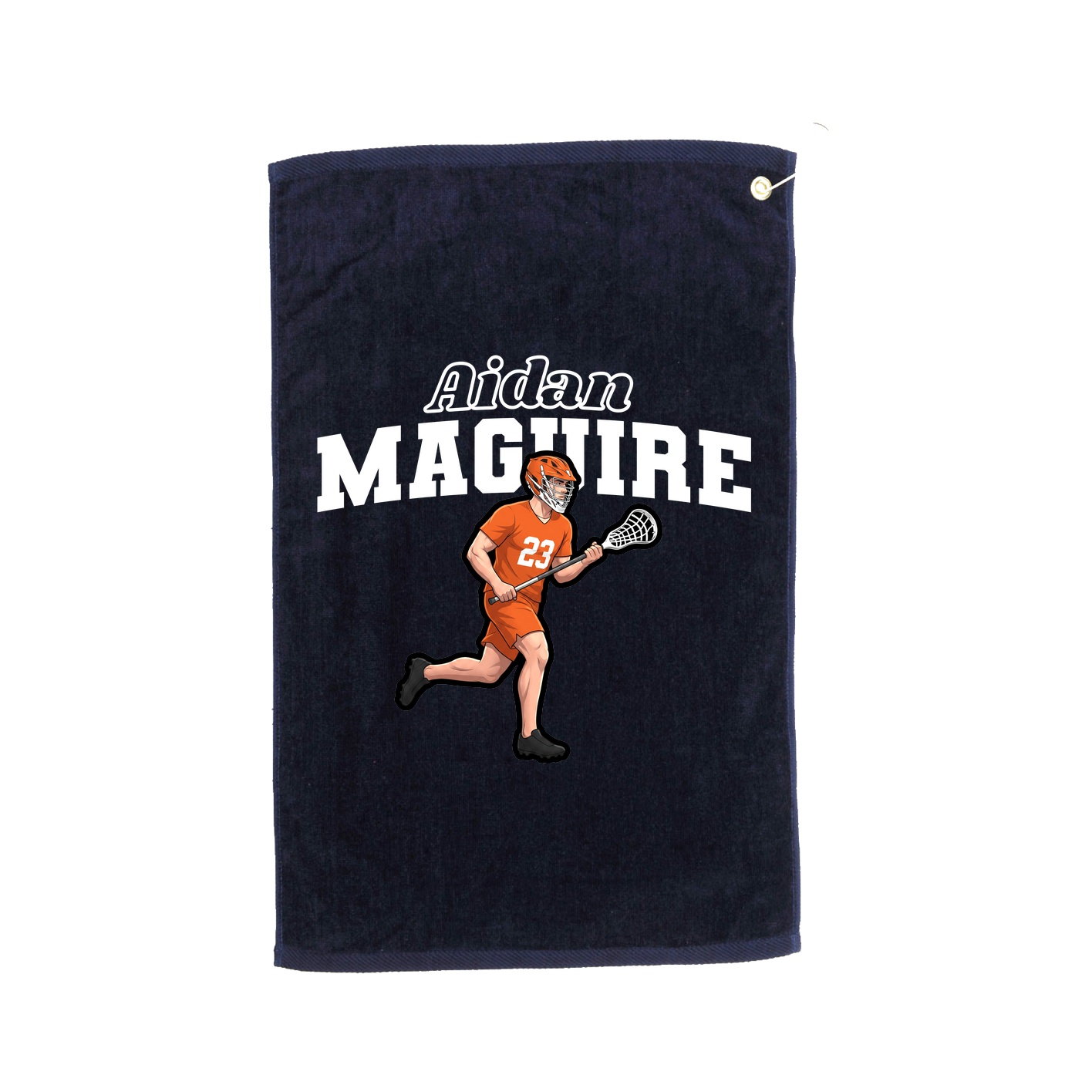 Golf Towel — Name Arch in Navy