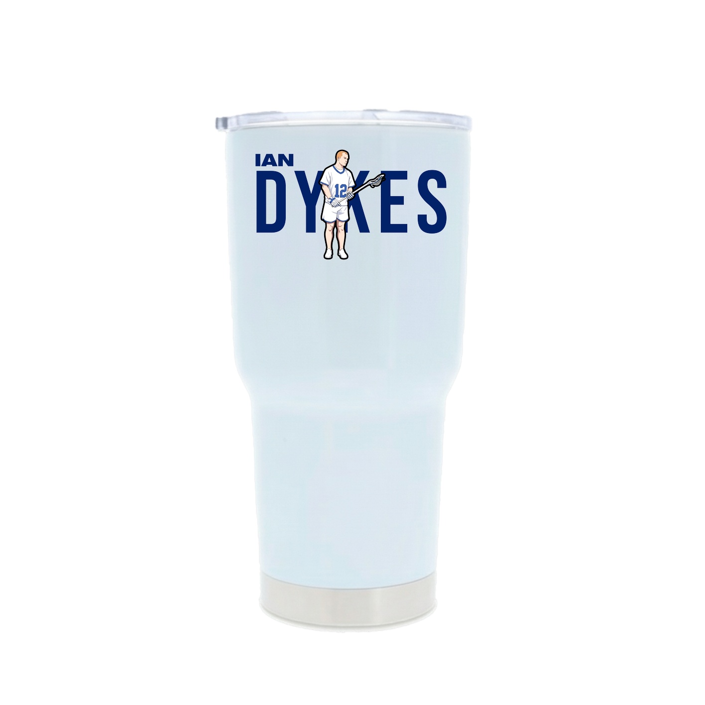 30oz Stainless Steel Tumbler — Player Name in White