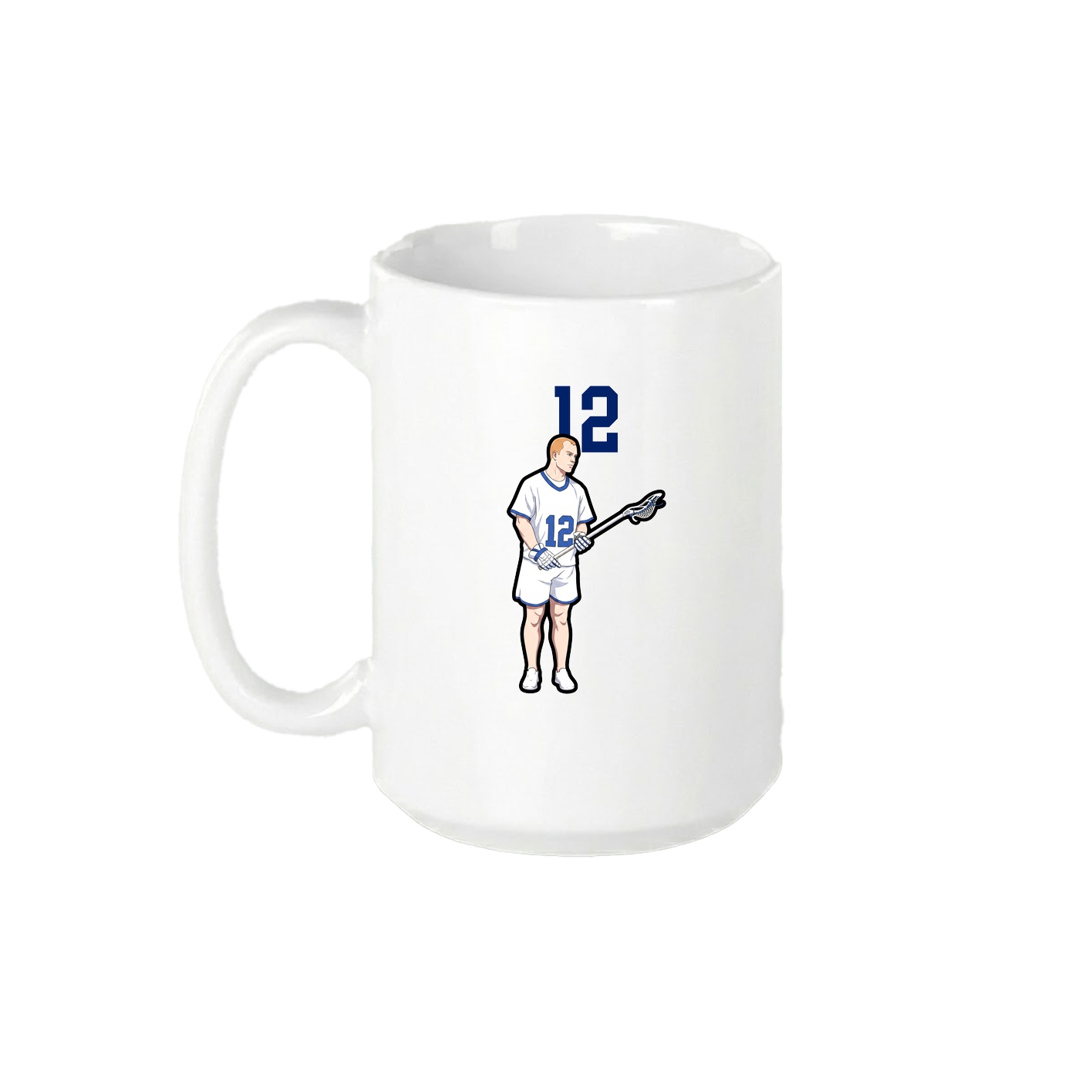 15oz Coffee Mug — Number Top in White