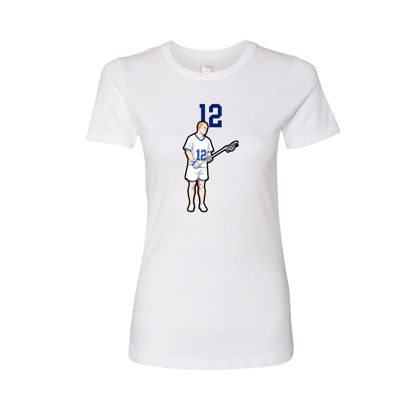 Fitted Women's Tee — Number Top in White