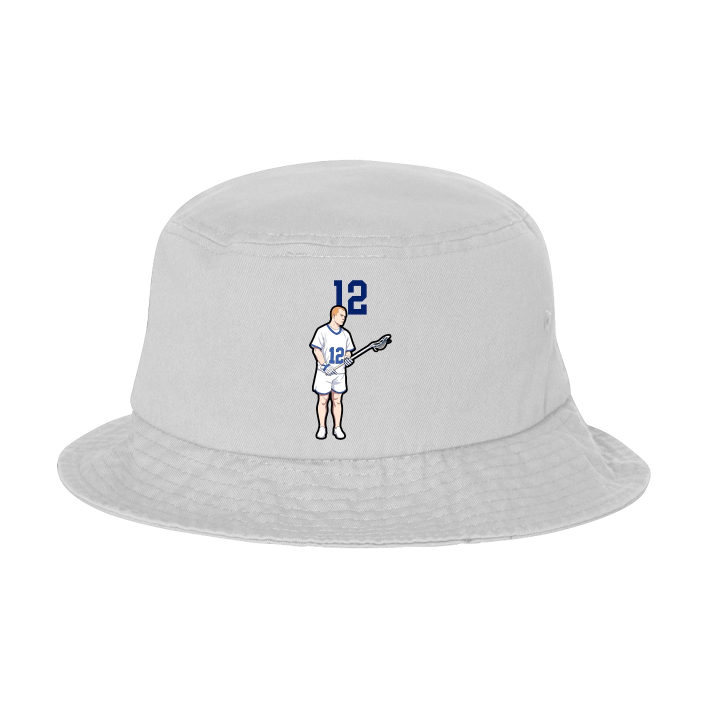 Bucket Cap — Number Top in White