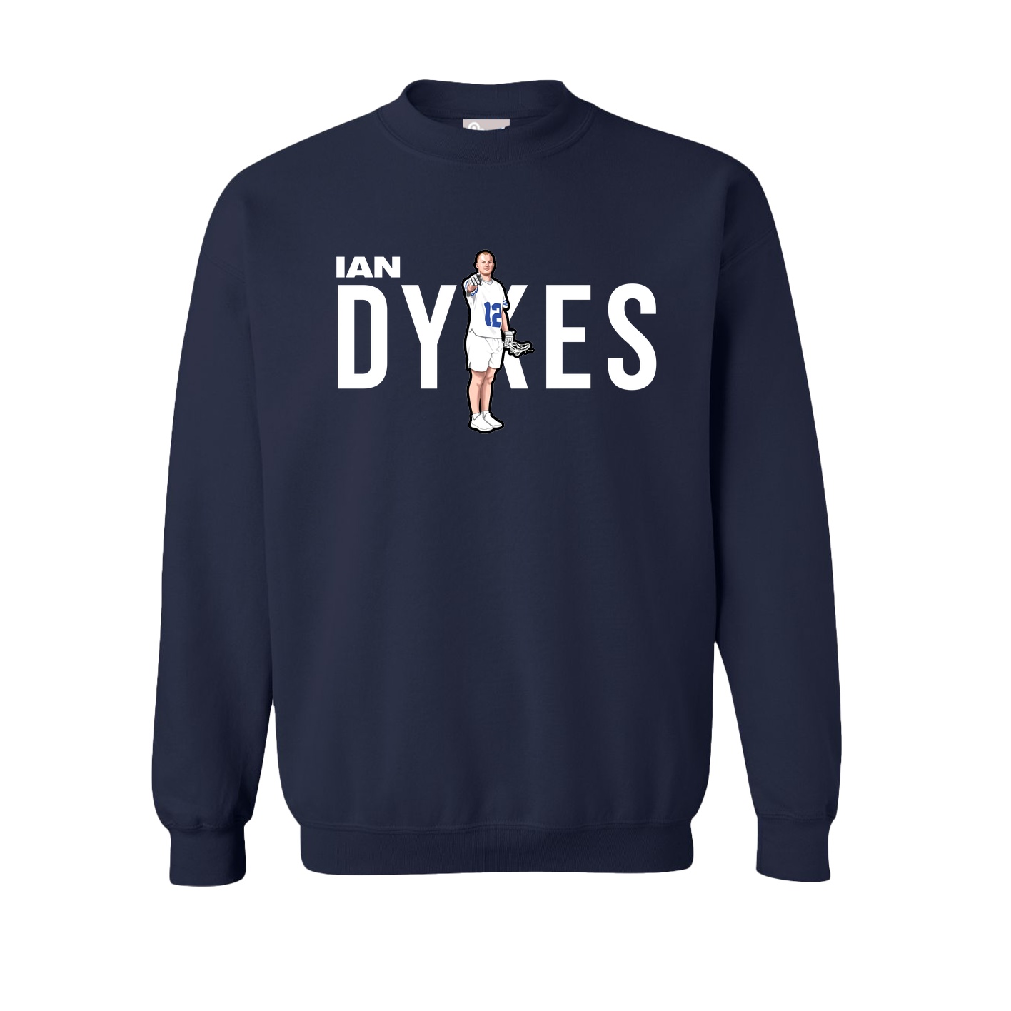 Fleece Crew — Player Name in Navy