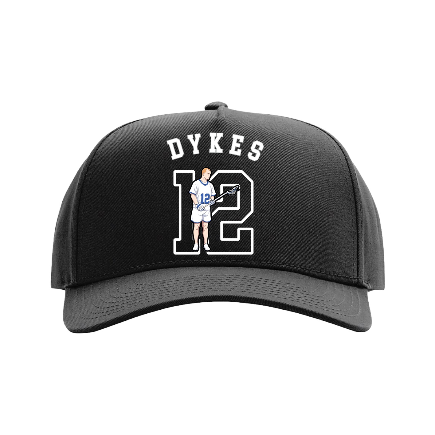 Full Fabric Five-Panel Champ Cap — Shirsey Arch in Black