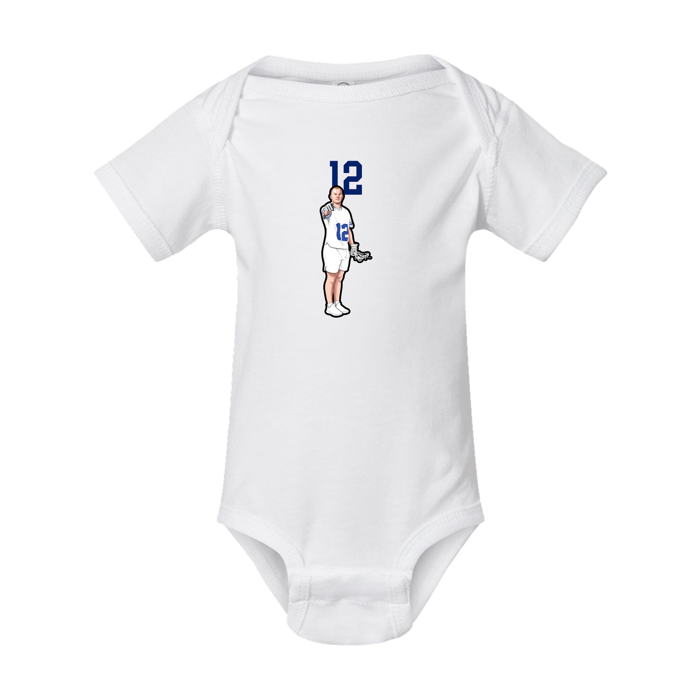 Baby Onesie — Number Top in White