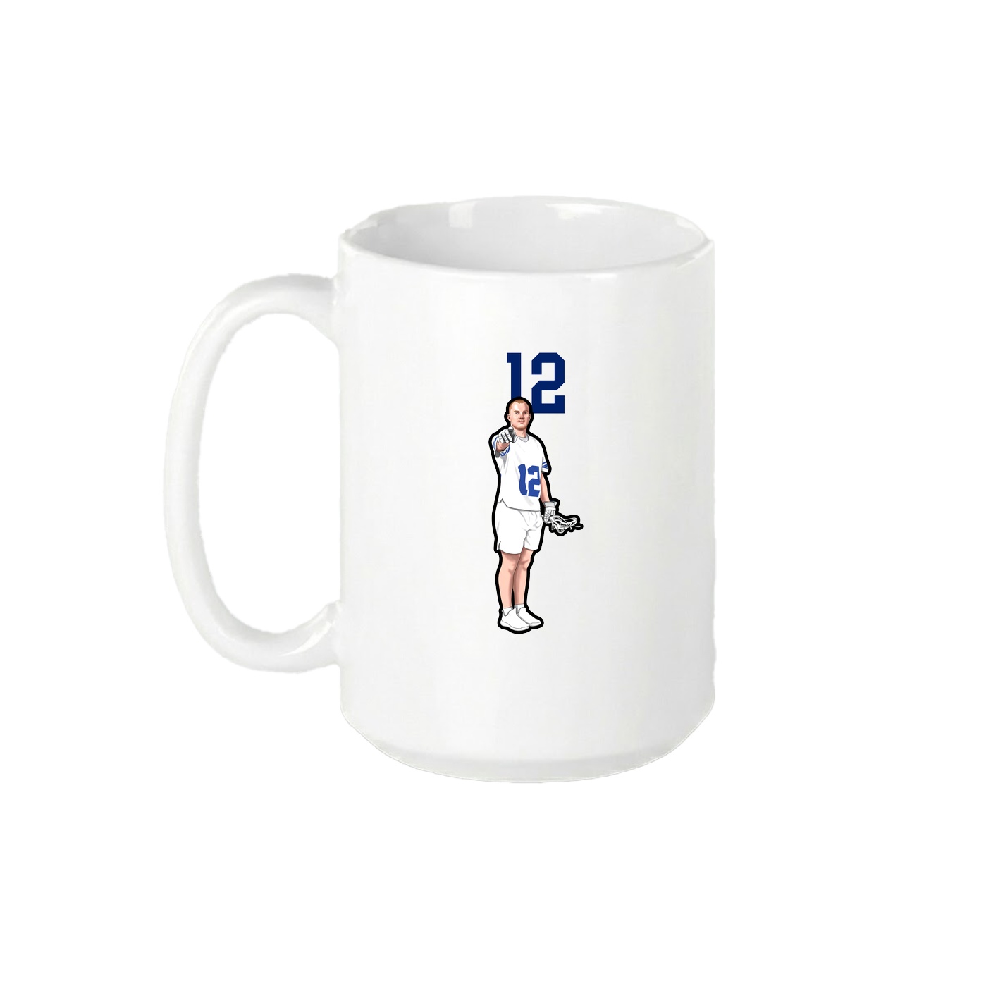 15oz Coffee Mug — Number Top in White