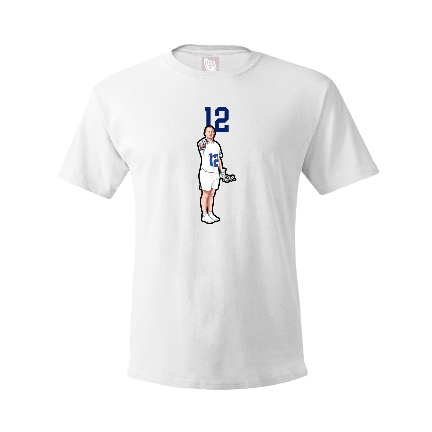 Youth Tee — Number Top in White