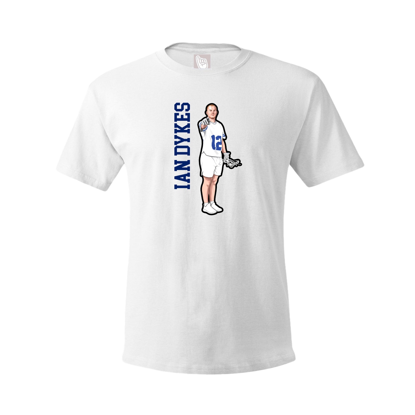 Tee — Name Vertical in White