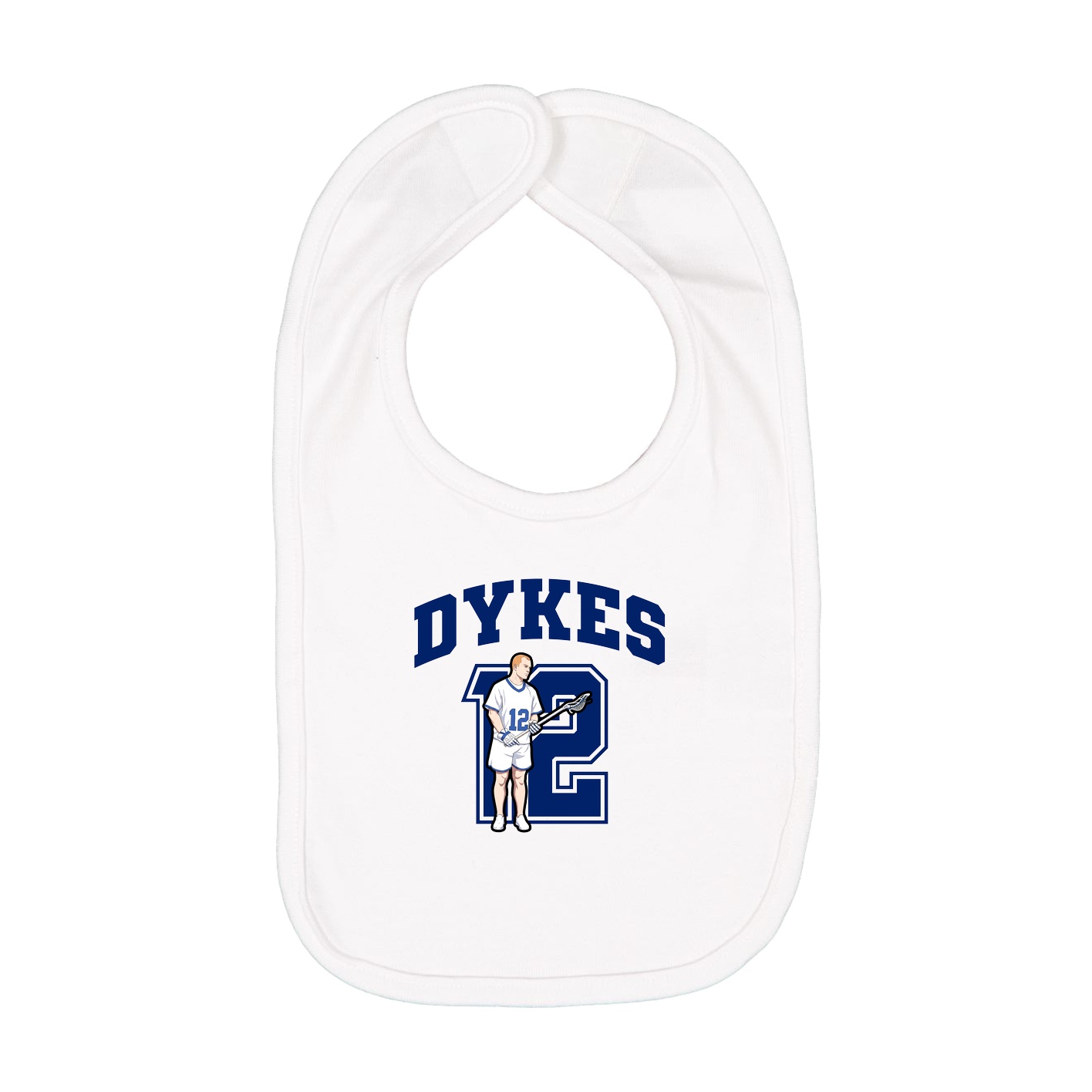 Infant Bib — Number in White