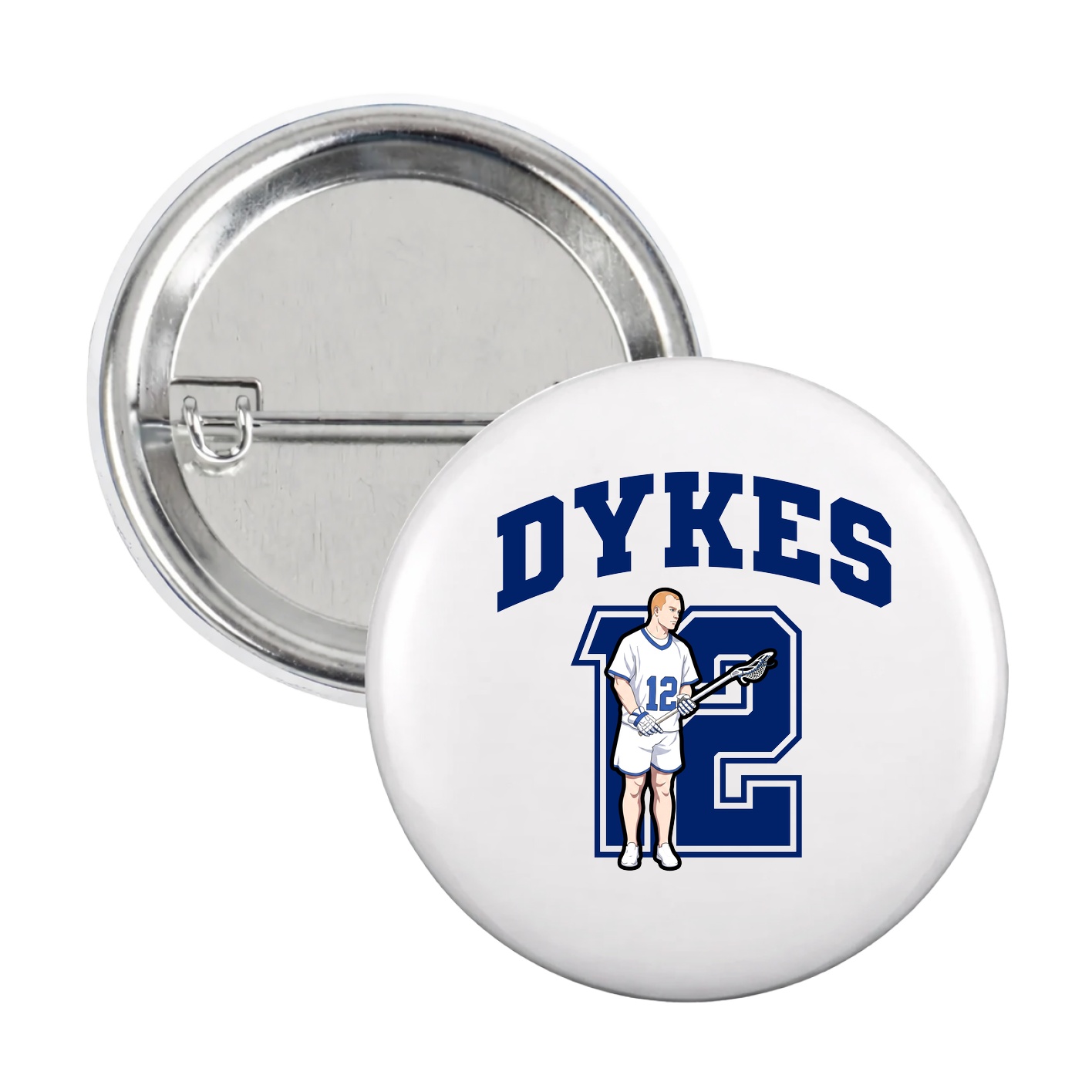 Game Day Button — Number in White