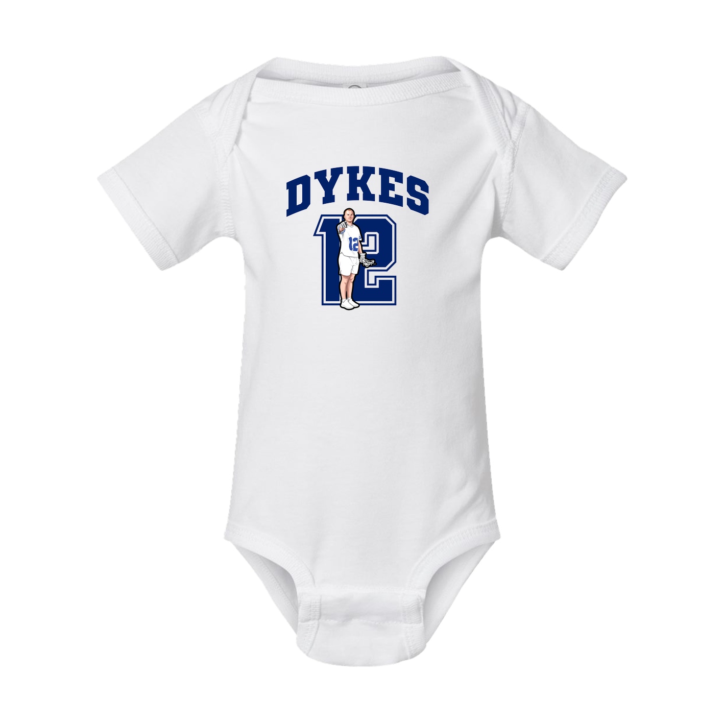 Baby Onesie — Number in White