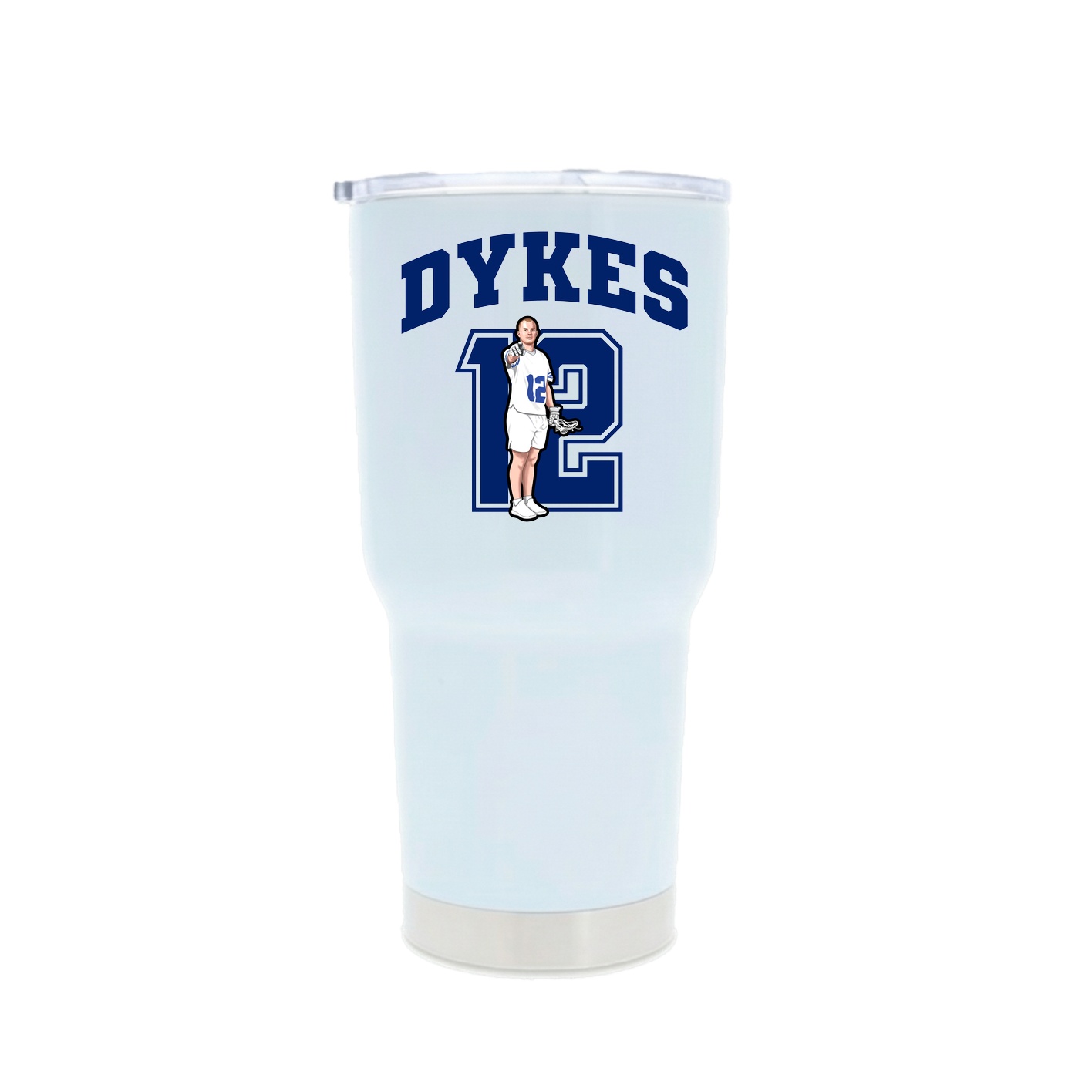 30oz Stainless Steel Tumbler — Number in White