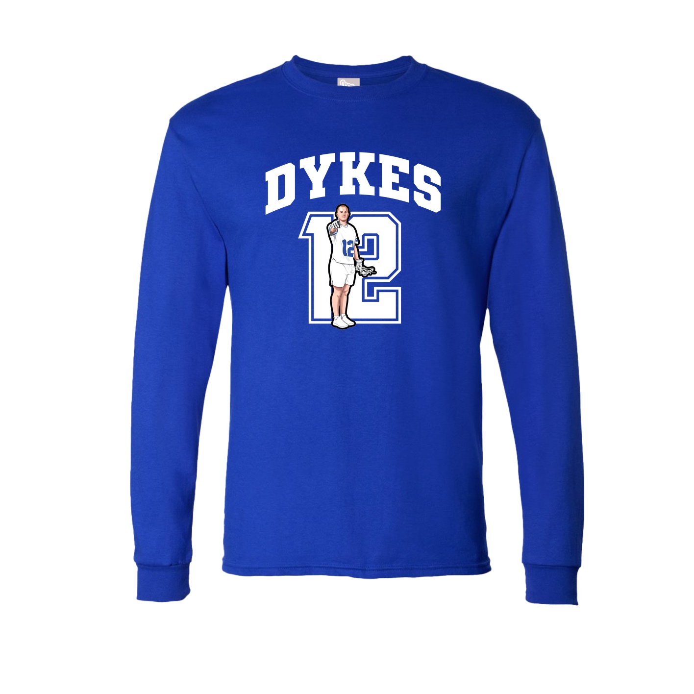Long Sleeve Tee — Number in Royal